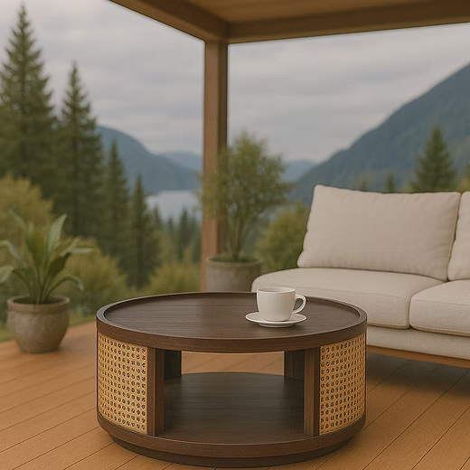 Harmony Cane Round Coffee Table